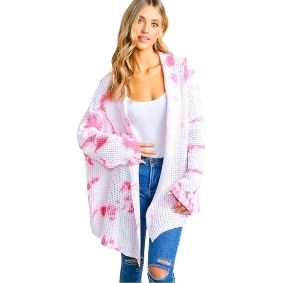 𝅺maronie Tie Dye Open Style Cardigan - Picture 4 of 14